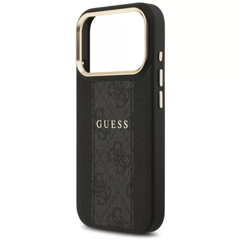 Guess 4G Stripe MagSafe hoesje voor iPhone 17 Pro Max zwart