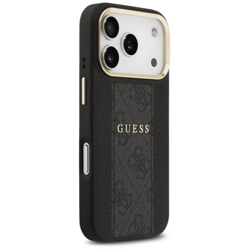 Guess 4G Stripe MagSafe hoesje voor iPhone 17 Pro Max zwart