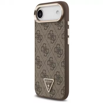 Guess 4G Triangle Logo MagSafe hoesje voor iPhone Air, bruin/goud