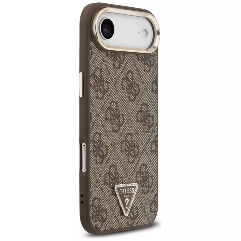 Guess 4G Triangle Logo MagSafe hoesje voor iPhone Air, bruin/goud