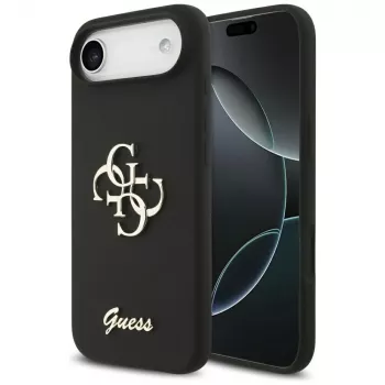 Guess Silicone Big 4G Script hoesje voor iPhone Air - zwart