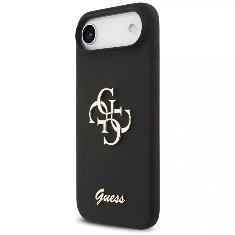 Guess Silicone Big 4G Script hoesje voor iPhone Air - zwart