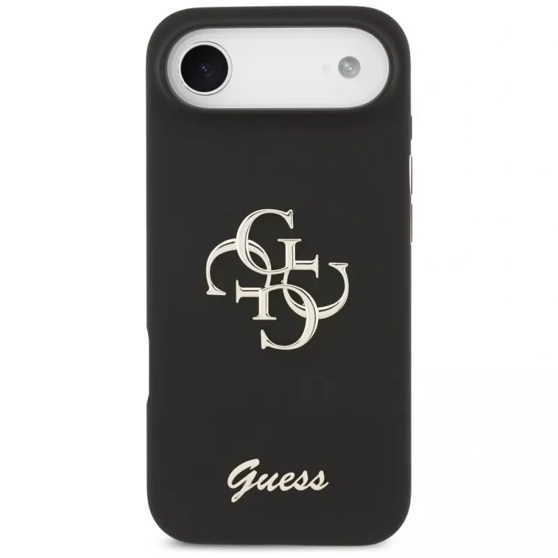 Guess Silicone Big 4G Script hoesje voor iPhone Air - zwart