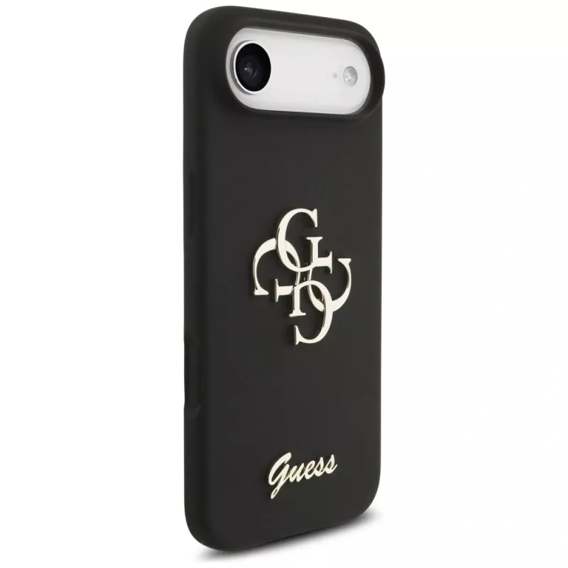 Guess Silicone Big 4G Script hoesje voor iPhone Air - zwart