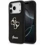 Guess Silicone Big 4G Script Case voor iPhone 17 Pro zwart