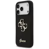 Guess Silicone Big 4G Script Case voor iPhone 17 Pro zwart