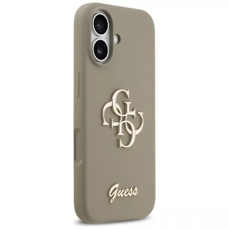 Guess Silicone Big 4G Script Phone Case voor iPhone 17 - bruin