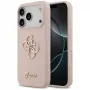 Guess Silicone Big 4G Script Back Cover voor Apple iPhone 17 Pro - roze
