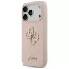 Guess Silicone Big 4G Script Back Cover voor Apple iPhone 17 Pro - roze
