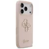 Guess Silicone Big 4G Script Back Cover voor Apple iPhone 17 Pro - roze