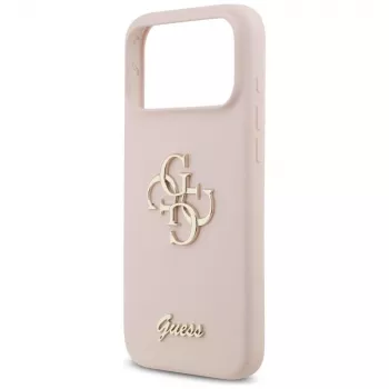 Guess Silicone Big 4G Script Case voor Apple iPhone 17 Pro Max - roze