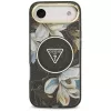 Guess IML Glitter Flowers Triangle MagSafe-hoesje voor iPhone Air - zwart