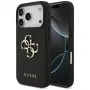 Guess Grained Big 4G & Classic Logo Protective Case voor Apple iPhone 17 Pro, zwart
