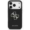 Guess Grained Big 4G & Classic Logo Protective Case voor Apple iPhone 17 Pro, zwart