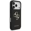 Guess Grained Big 4G & Classic Logo Protective Case voor Apple iPhone 17 Pro, zwart