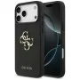 Guess Grained Big 4G & Classic Logo Back Cover voor iPhone 17 Pro Max, zwart
