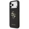 Guess Grained Big 4G & Classic Logo Back Cover voor iPhone 17 Pro Max, zwart