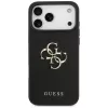 Guess Grained Big 4G & Classic Logo Back Cover voor iPhone 17 Pro Max, zwart