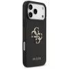 Guess Grained Big 4G & Classic Logo Back Cover voor iPhone 17 Pro Max, zwart