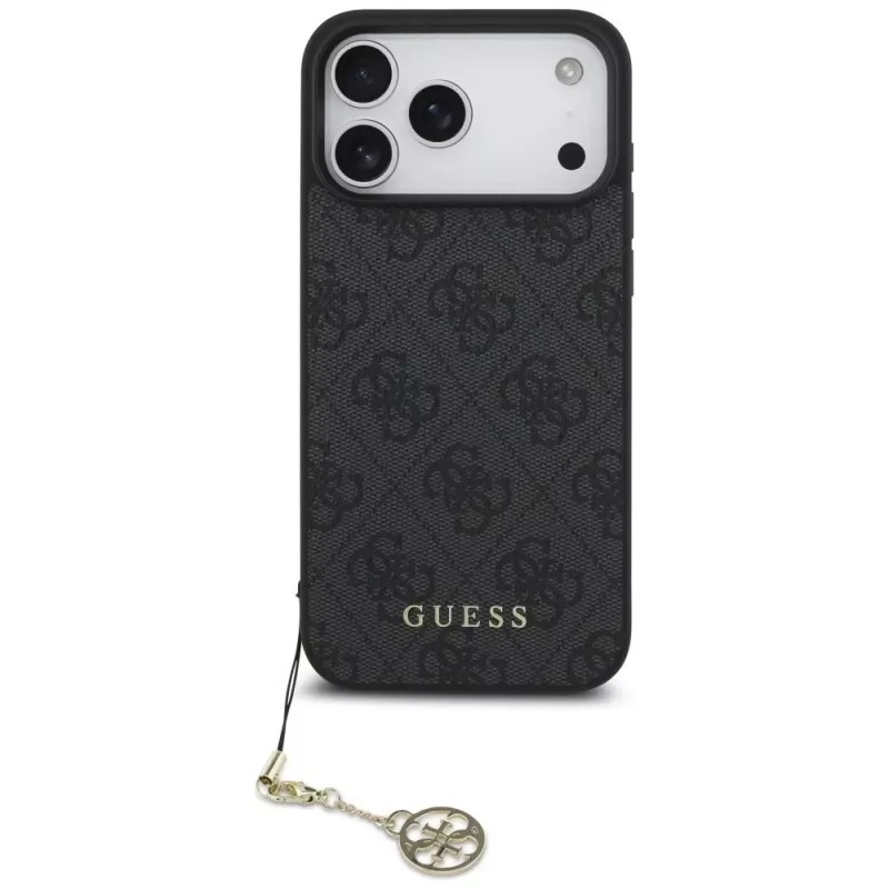 Guess 4G Charms Collection MagSafe Case voor iPhone 17 Pro Max zwart