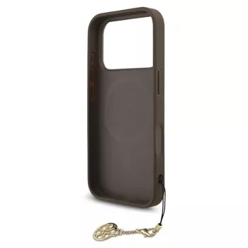 Guess 4G Charms Collection MagSafe Case voor iPhone 17 Pro (bruin)