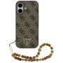 Guess 4G Strap Triangle Logo MagSafe Case voor iPhone 17 bruin