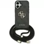 Guess 4G Big Logo Cord Strap Crossbody Case voor Apple iPhone 17, zwart