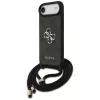 Guess 4G Big Logo Cord Strap Crossbody Case voor iPhone Air, zwart