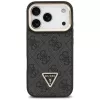 Guess 4G PU Triangle Logo & Stand Camera Magsafe Case voor iPhone 17 Pro zwart