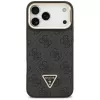 Guess 4G PU Triangle Logo & Stand Camera Magsafe Case voor iPhone 17 Pro Max zwart