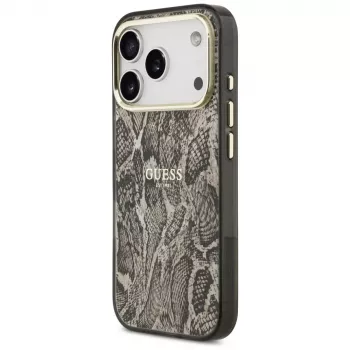 Guess Python Pattern MagSafe Case voor iPhone 17 Pro bruin