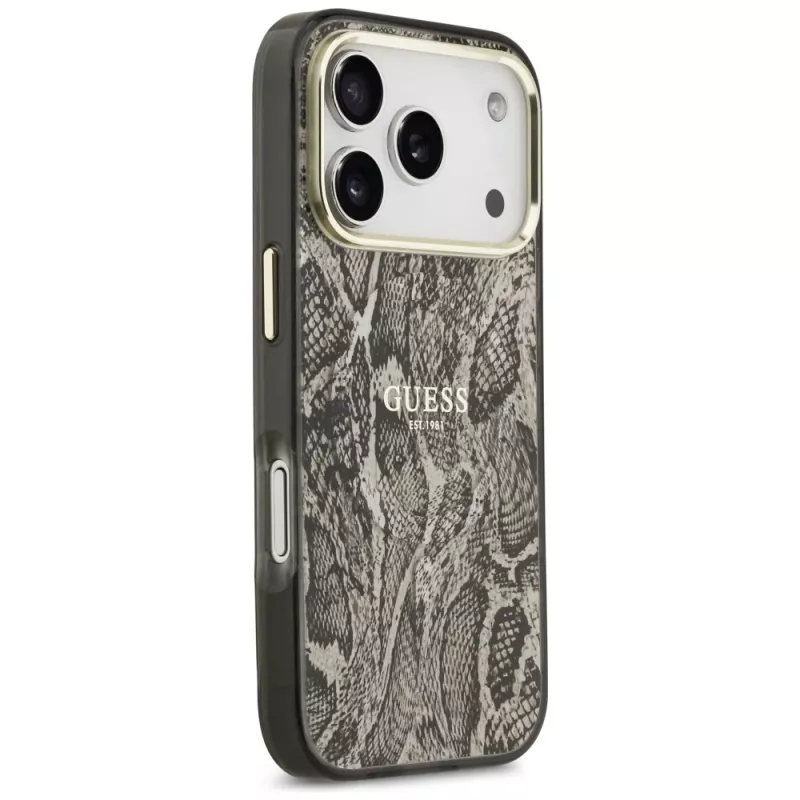 Guess Python Pattern MagSafe Case voor iPhone 17 Pro bruin