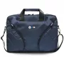 BMW Nylon Laptop Messenger Bag with Metal Logo, marineblauw, 16 inch