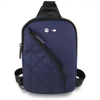 BMW Nylon Pocket & Metal Logo Crossbody Telefoontas marineblauw