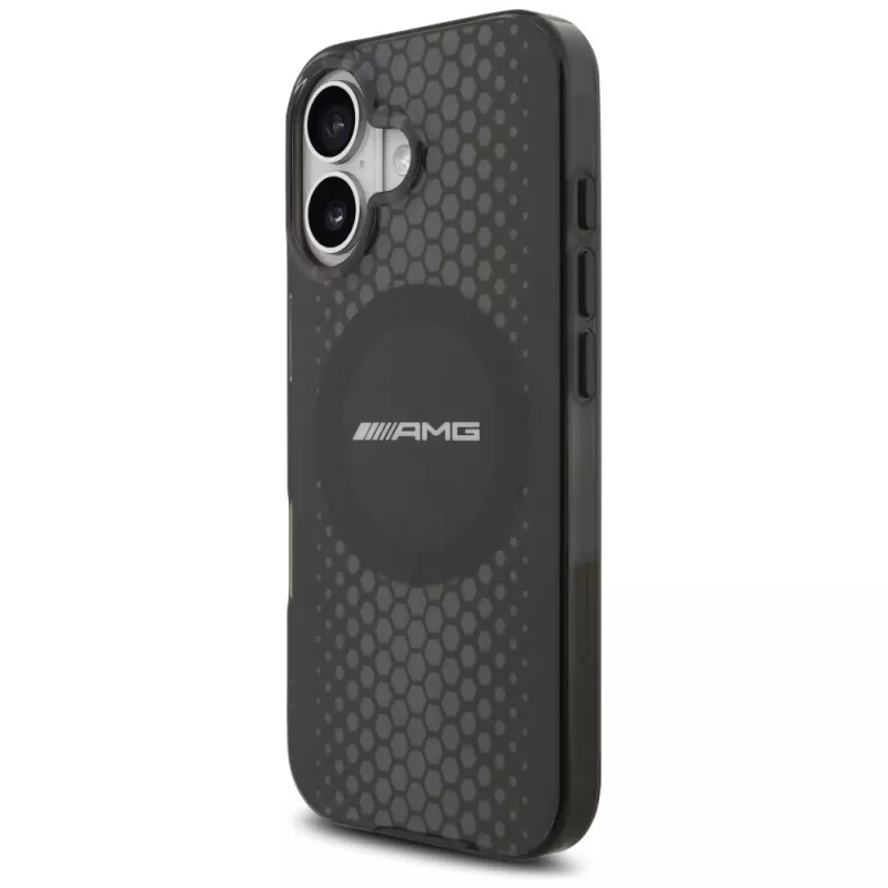 MERCEDES AMG Double Layer TransparentGraphics MagSafe Case voor iPhone 17 zwart