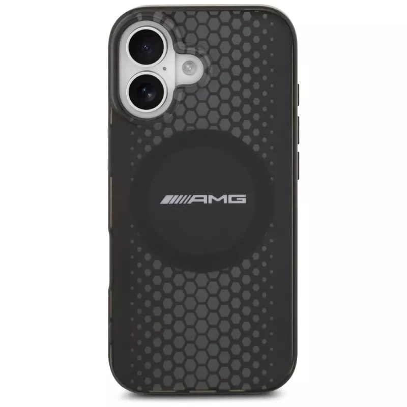 MERCEDES AMG Double Layer TransparentGraphics MagSafe Case voor iPhone 17 zwart