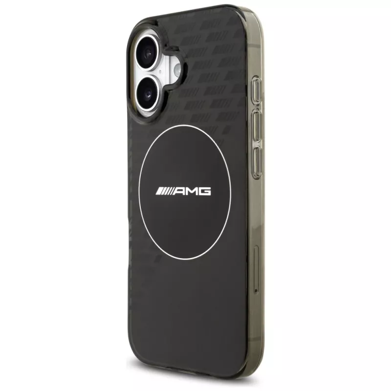 Mercedes AMG Double Layer transparant Smoked MagSafe-hoesje voor iPhone 17, zwart