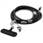 Karl Lagerfeld Ikonik Charm USB-C naar USB-C kabel met lanyard, 1,2 m, zwart