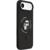 KARL LAGERFELD siliconen Karl & Choupette Ring MagSafe case voor Apple iPhone Air - zwart