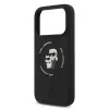 KARL LAGERFELD Silicone Karl & Choupette Ring MagSafe case voor Apple iPhone 17 Pro zwart