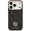 Guess 4G Strass Logo & Big Strap Metal Buttons MagSafe case voor iPhone 17 Pro zwart