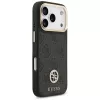 Guess 4G Strass Logo & Big Strap Metal Buttons MagSafe case voor iPhone 17 Pro zwart