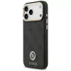 Guess 4G Strass Logo & Big Strap Metal Buttons MagSafe case voor iPhone 17 Pro Max zwart