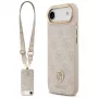 Guess 4G Strass Logo & Big Strap Metal Buttons MagSafe case voor iPhone Air - roze