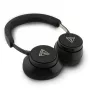 Guess Bluetooth over-ear hoofdtelefoon ENC Saffiano Triangle Logo zwart