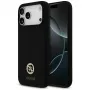 Guess Silicone Logo Strass 4G MagSafe case voor iPhone 17 Pro Max zwart