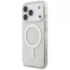 Guess IML Glitter Pearl Strap MagSafe case voor iPhone 17 Pro, transparant