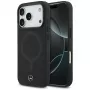 Mercedes Plain Smooth Leather MagSafe case voor iPhone 17 Pro zwart