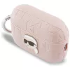 KARL LAGERFELD Monogram Karl Head-hoesje voor AirPods Pro 3, roze