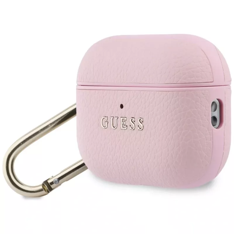 Guess Grained Classic Logo-hoesje voor Apple AirPods Pro 3e generatie - roze